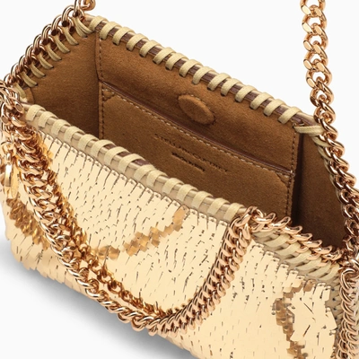 Stella Mccartney Stella Mc Cartney Mini Falabella Gold Shoulder Bag With Sequins