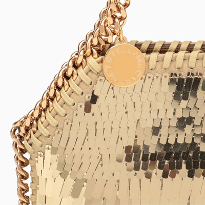 Stella Mccartney Stella Mc Cartney Mini Falabella Gold Shoulder Bag With Sequins