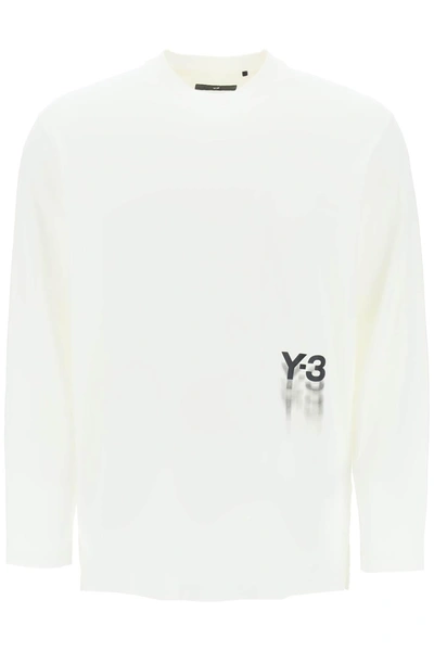 Shop Y-3 Y 3 Long Sleeved T Shirt With Logo Print