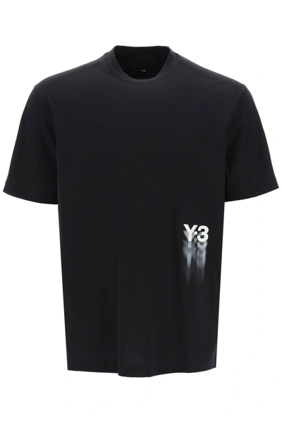 Shop Y-3 Y 3 T Shirt With Gradient Logo Print