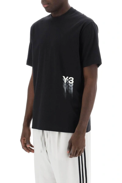 Shop Y-3 Y 3 T Shirt With Gradient Logo Print