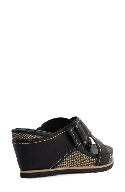 Shop Donald Pliner Platform Wedge Sandal In Black