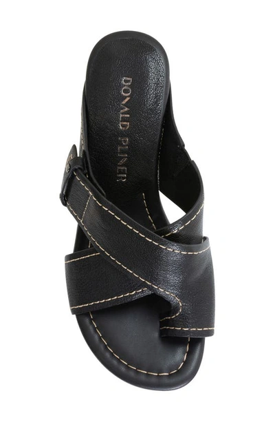 Shop Donald Pliner Platform Wedge Sandal In Black