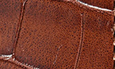 Sam Edelman Croc Embossed Link Belt In Brown