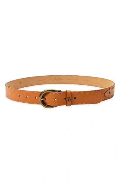 Sam Edelman Embroidered Western Belt In Saddle