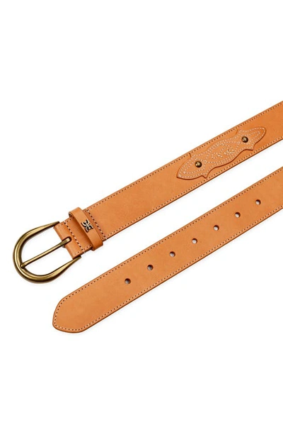 Sam Edelman Embroidered Western Belt In Saddle