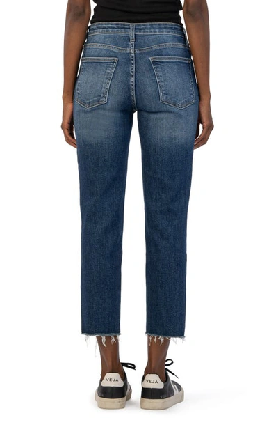 Kut From The Kloth Rachael Fab Ab High Waist Raw Hem Crop Mom Jeans In Explore