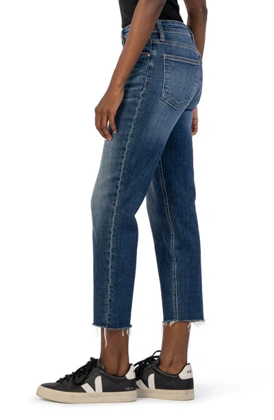 Kut From The Kloth Rachael Fab Ab High Waist Raw Hem Crop Mom Jeans In Explore