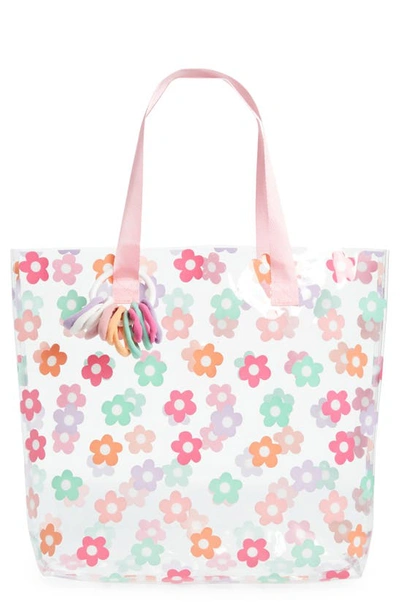 Shop Capelli New York Floral Jelly Tote In Pink Multi