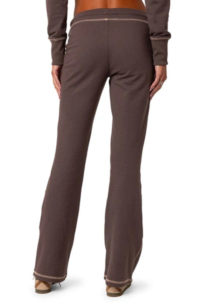 Edikted Women's Alexia Low Rise Sweatpants In Brown
