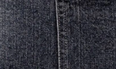 Shop Edikted Denim Miniskirt In Dark-gray