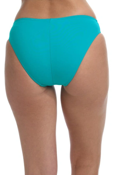 Shop La Blanca Solid Hipster Bikini Bottoms In Turquoise