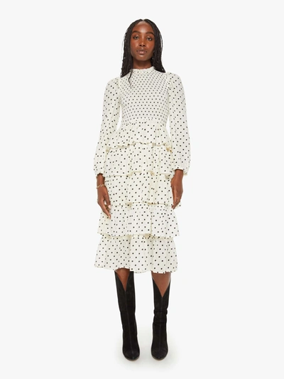 Shop Alix Of Bohemia Shelby Smocked Dress Ivory Sweater In Cream - Size Medium
