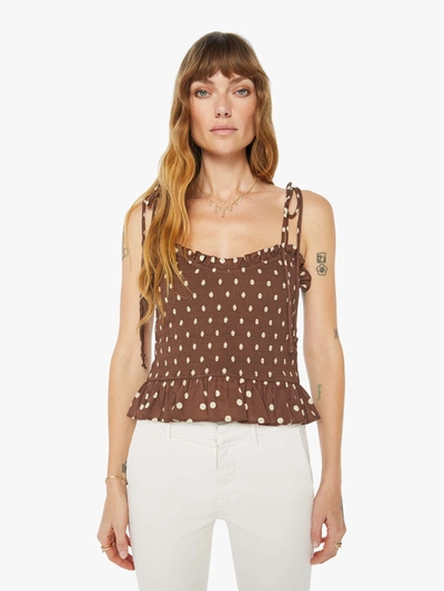 Shop Alix Of Bohemia Clara Smock Top Cocoa In Brown, Size Large
