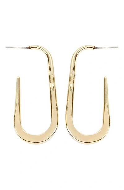 Shop Panacea U-shape Hoop Earrings In Gold