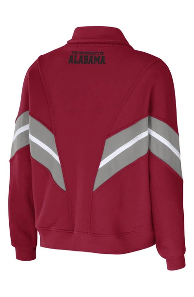 Shop Wear By Erin Andrews University Stripe Yarn Dye Sweatshirt In U. Of Alabama