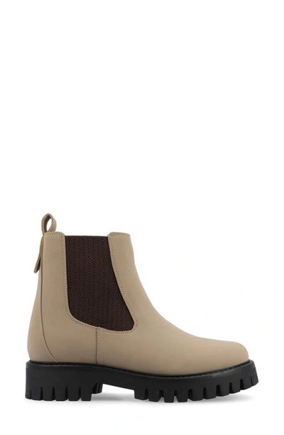 Shop Journee Collection Alara Bootie In Taupe