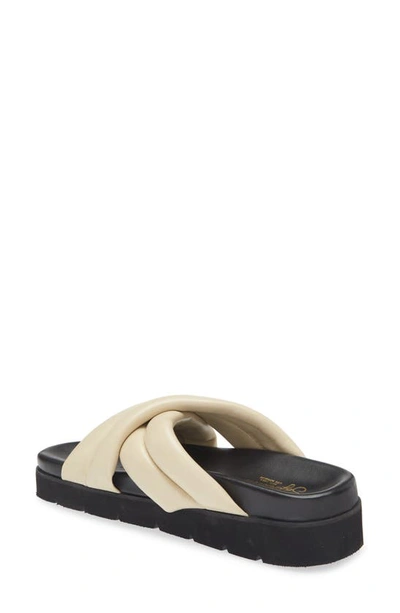 Shop Seychelles Driving Force Sandal In Ivory/ Black Leather