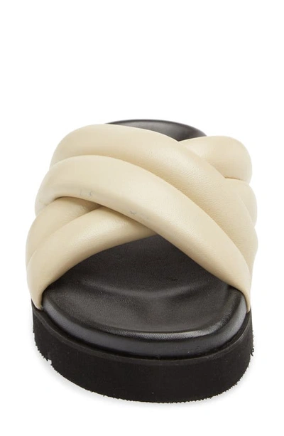 Shop Seychelles Driving Force Sandal In Ivory/ Black Leather