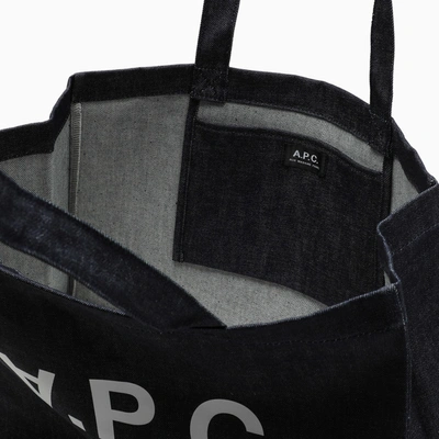 Shop Apc A.p.c. Blue Denim Daniela Shopping Bag