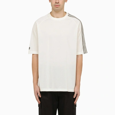 Shop Y-3 Adidas Y 3 White Crew Neck T Shirt With Logo