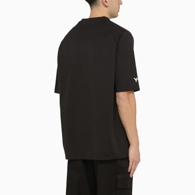 Shop Y-3 Adidas Y 3 Black Crew Neck T Shirt With Logo