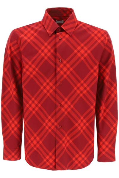 Shop Burberry Flannel Check Shirt