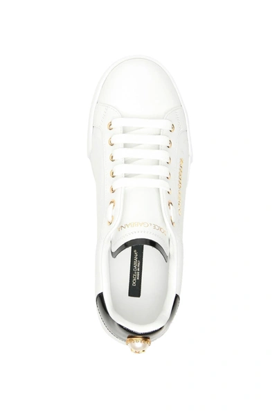 Shop Dolce & Gabbana Portofino Sneakers With Pearl