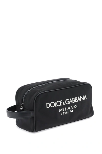 Shop Dolce & Gabbana Rubberized Logo Beauty Case
