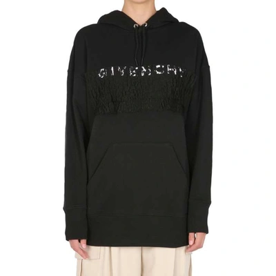 Shop Givenchy Logo Hooded Sweatshirt