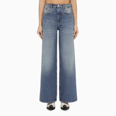 Shop Isabel Marant Loose Blue Washed Denim Jeans