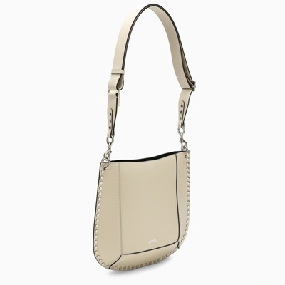 Shop Isabel Marant Oskan Ivory Leather Shoulder Bag