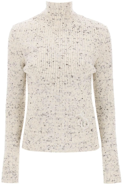 Shop Jil Sander Speckled Wool Sweater