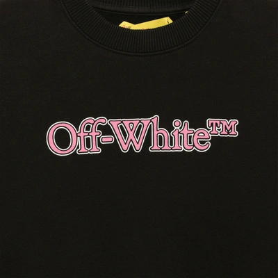 Shop Off-white Off White™ Black Cotton Sweatshirt With Logo