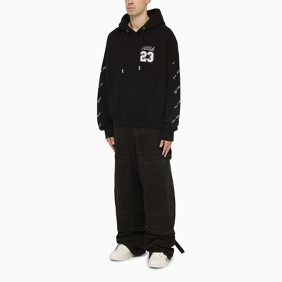 Shop Off-white Off White™ Black Skate Hoodie With Logo 23