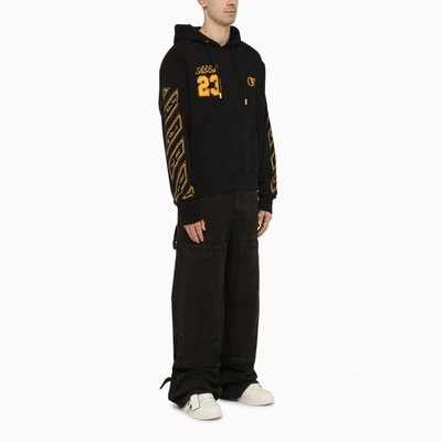Shop Off-white Off White™ Black/yellow Skate Hoodie With Logo 23