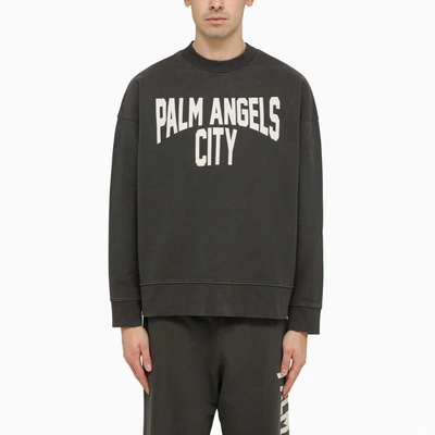 Shop Palm Angels Pa City Grey Delavè T Shirt