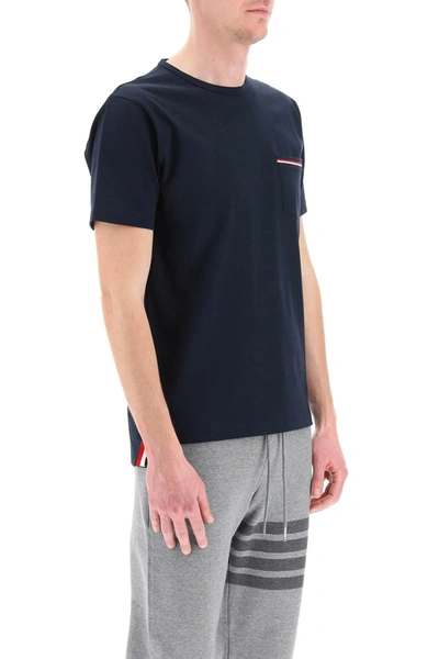 Shop Thom Browne T Shirt With Chest Pocket