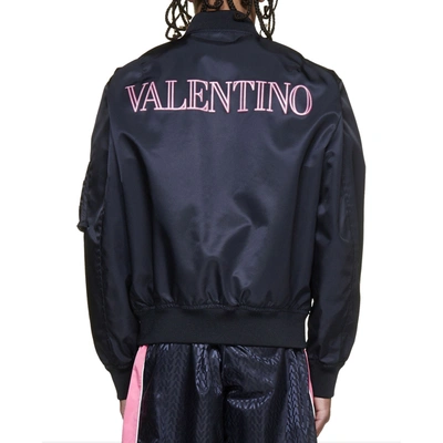 Shop Valentino Printed Neon Universe Bomber Jacket
