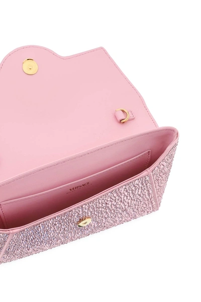 Shop Versace La Medusa Envelope Clutch With Crystals