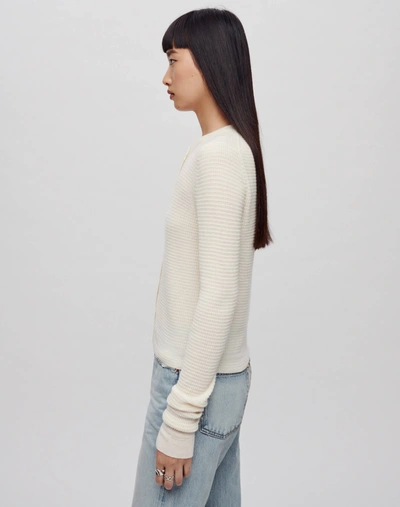 Shop Re/done Waffle Slim Cardigan In Xs