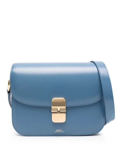 Shop Apc A.p.c. Sac Grace Small Bags In Blue