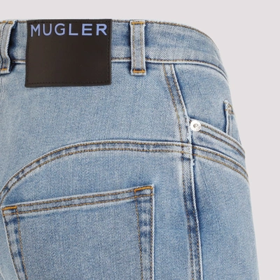 Shop Mugler Flared Denim Trousers Jeans In Blue