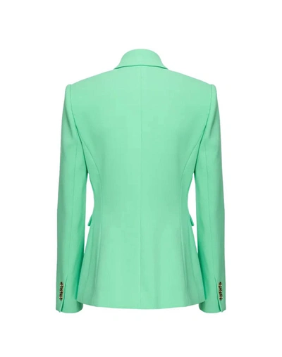 Shop Pinko Single-breasted Jackets In Green