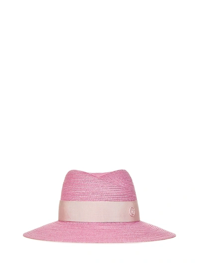 Shop Maison Michel Virginie Hat In Rosa