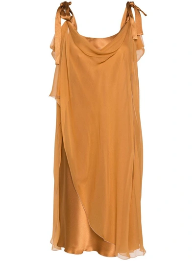 Shop Alberta Ferretti Dresses In Brown