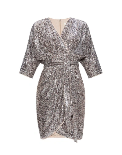 Shop Diane Von Furstenberg Short Dresses In Silver