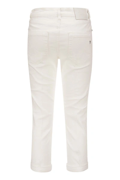 Shop Dondup Koons - Loose-fit Fleece Trousers In White