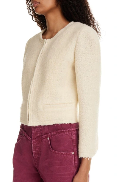 Isabel Marant Pully Wool-blend Tweed Jacket In Ecru