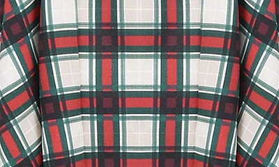 House Of Cb Eliza Tartan Long Sleeve Midi Cocktail Dress In Red Tartan Print
